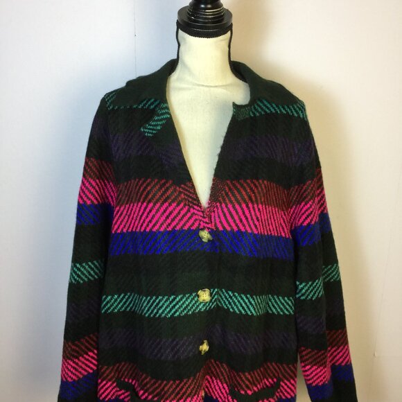 Torrid Sweater Shacket Duster Cardigan Womens Plus 2X Striped Chunky Button Up - Picture 4 of 16
